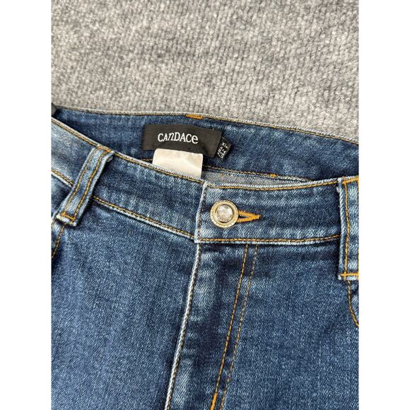 Candace Women's Embroidered Jeans Size 9 Skinny Fit Vintage Y2K Rainbow Key - Picture 15 of 16